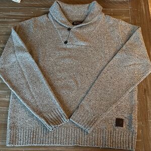 Ben Sherman Gray Shawl Collar Sweater Size: M